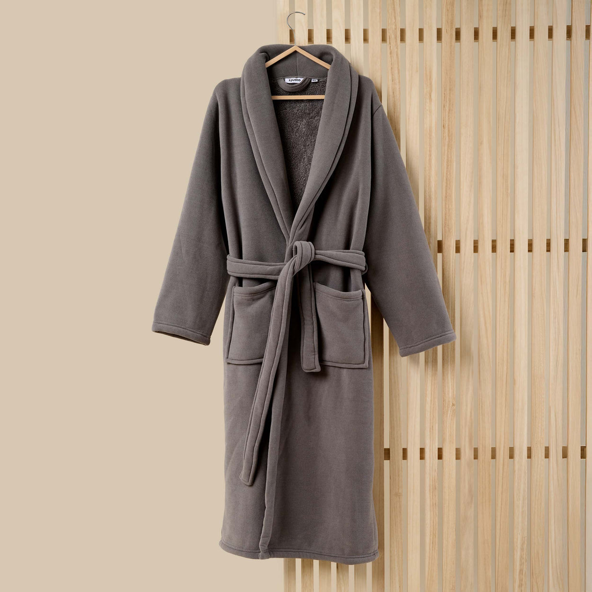 SJUMO Peignoir - Gris pierre de lune - Taille L/XL - Ultra-doux et durable