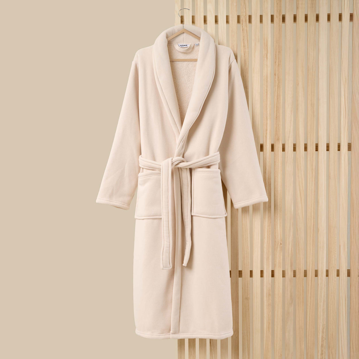 SJUMO Peignoir - Crème d'amande - Taille L/XL - Ultra-doux et durable