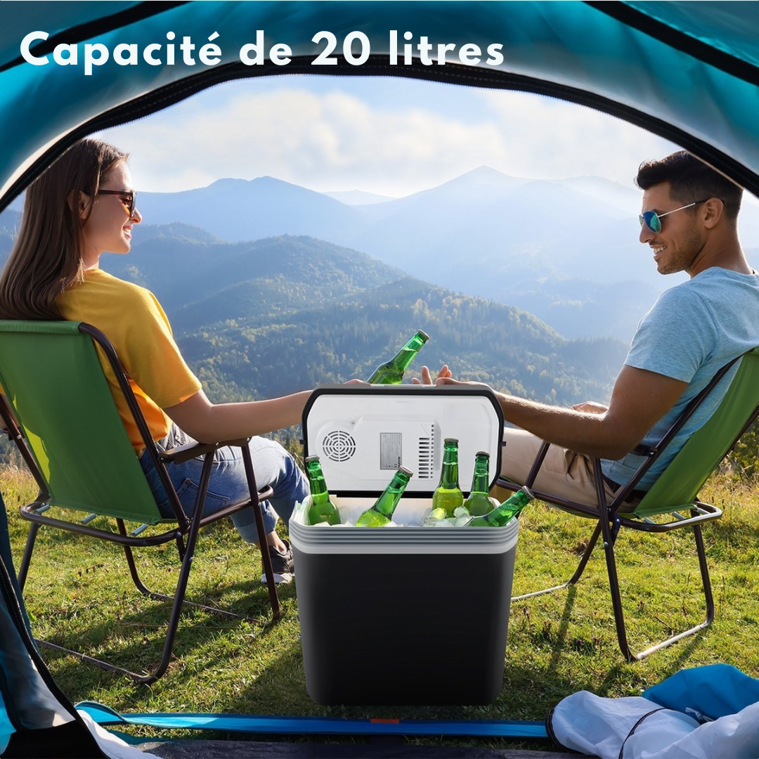 Glacière électrique Auronic - 20L - 12V et 240V - Chaud/ Froid - Noir