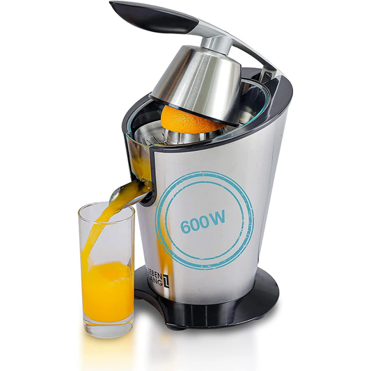Centrifugeuse - LEBENLANG Extracteur de jus - Presse orange - 600W - 20 x 20 x 31 cm - Argenté