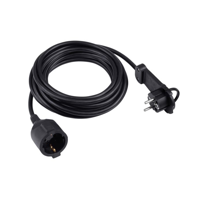 Meister Rallonge électrique Fiche plate - 5M - IP20 - Noir