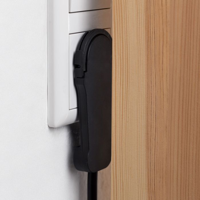 Meister Rallonge électrique Fiche plate - 5M - IP20 - Noir