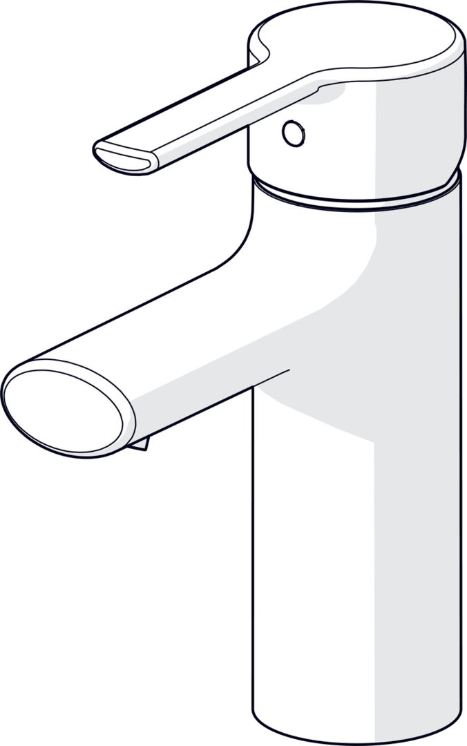 Hansa Hansaronda Robinet de lavabo - monolevier 35 mm - Ø35 mm - chromé, avec garniture d'écoulement - flexibles de raccordement