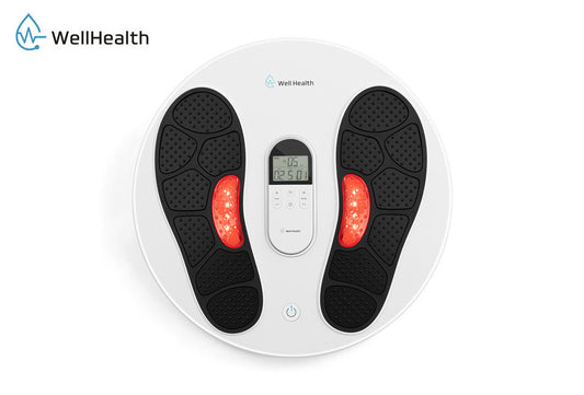 Stimulateur musculaire électrique Wellhealth - soulage les tensions et stimule la circulation sanguine - 39,5 x 39,5 x 9 cm - Noir
