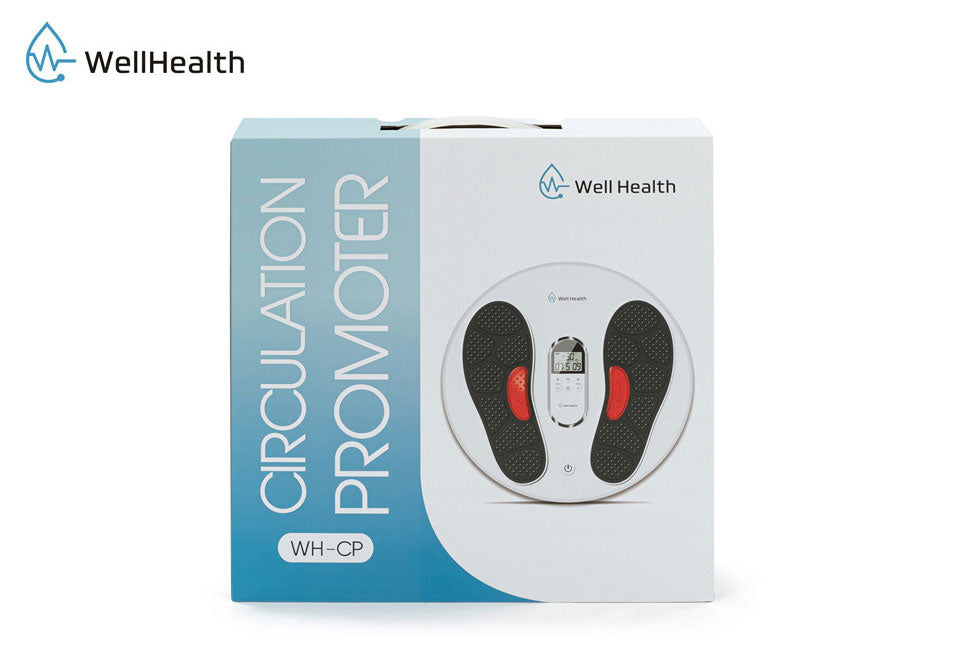 Stimulateur musculaire électrique Wellhealth - soulage les tensions et stimule la circulation sanguine - 39,5 x 39,5 x 9 cm - Noir
