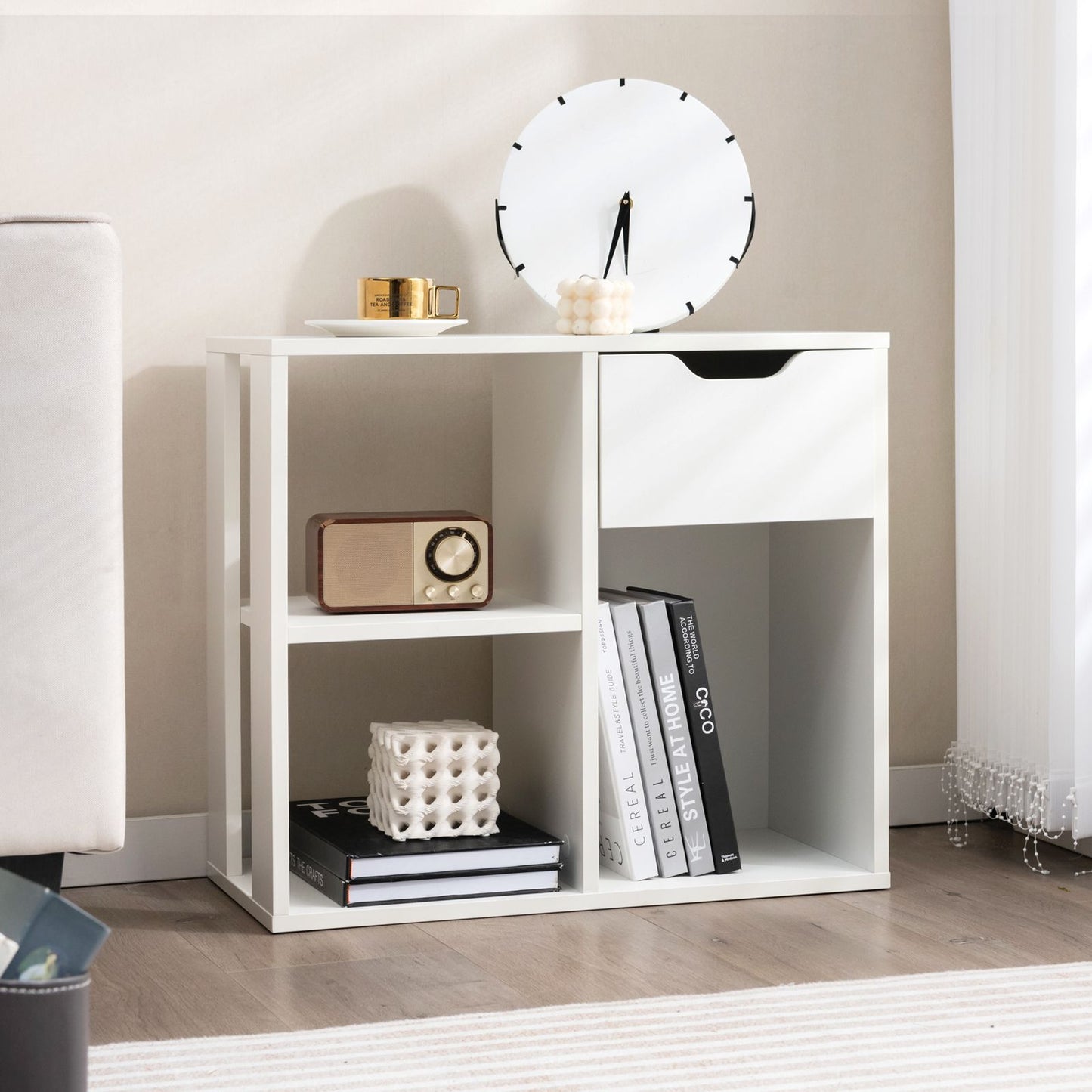 Meuble de rangement Coast - Carré - Ouvert - 60 x 30 x 58 cm - Blanc