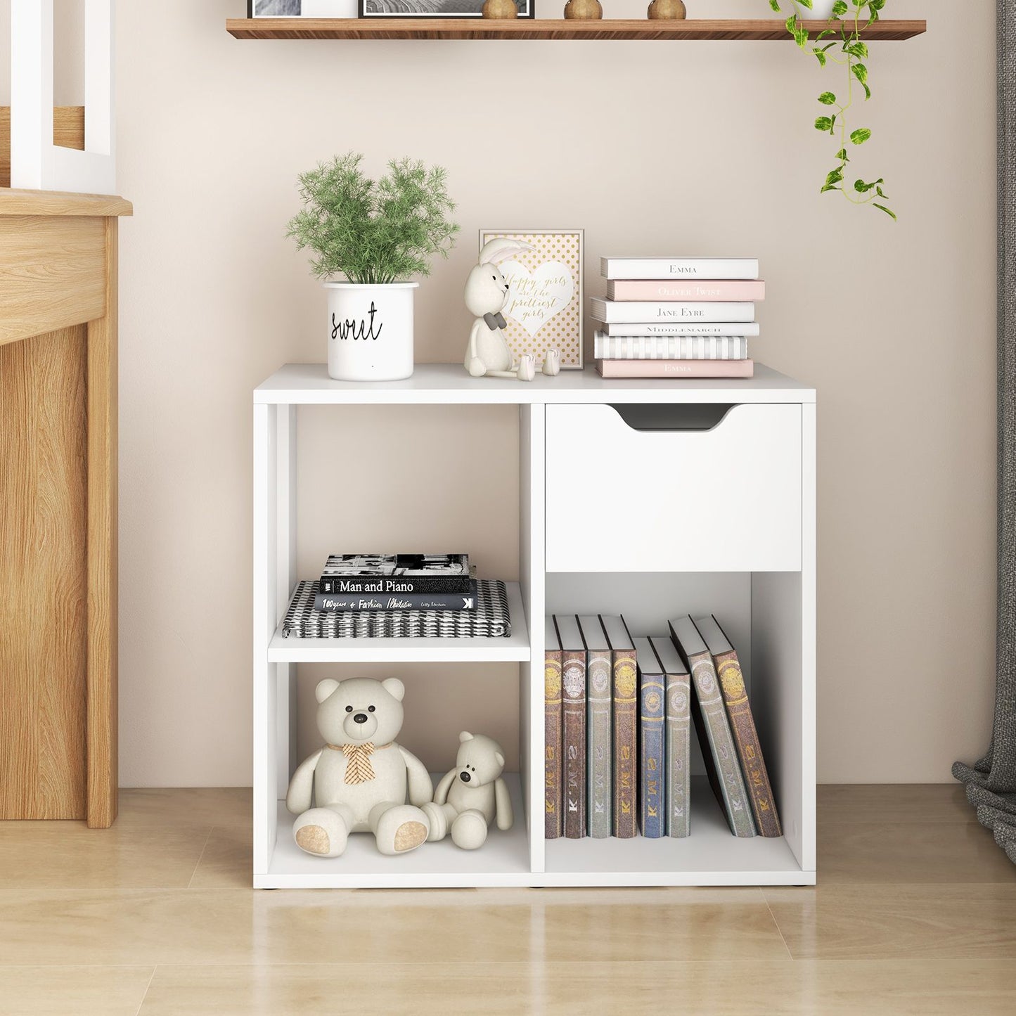 Meuble de rangement Coast - Carré - Ouvert - 60 x 30 x 58 cm - Blanc