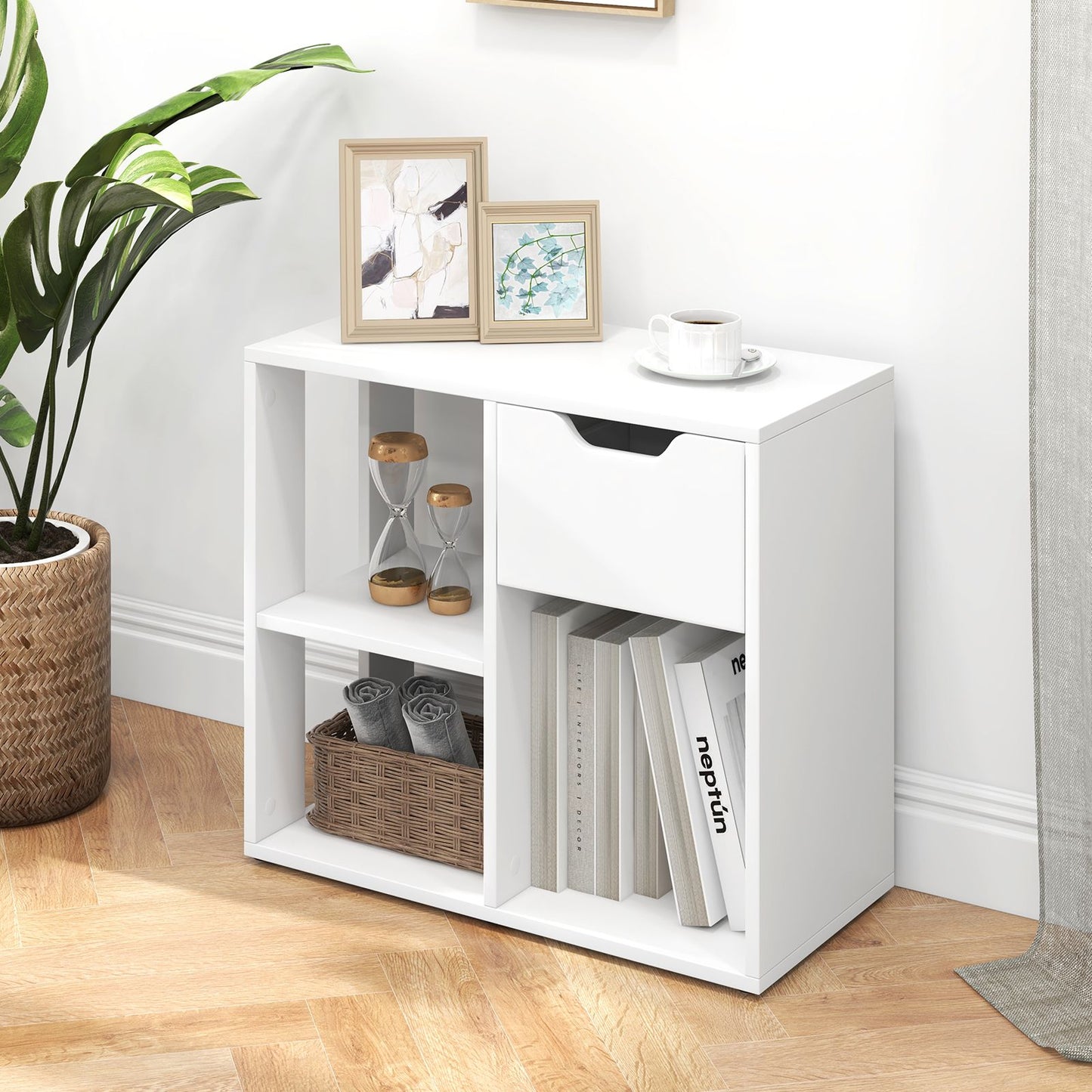 Meuble de rangement Coast - Carré - Ouvert - 60 x 30 x 58 cm - Blanc