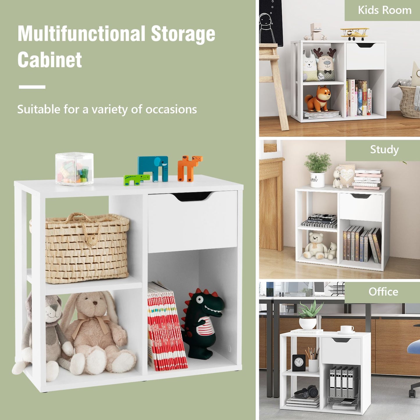 Meuble de rangement Coast - Carré - Ouvert - 60 x 30 x 58 cm - Blanc
