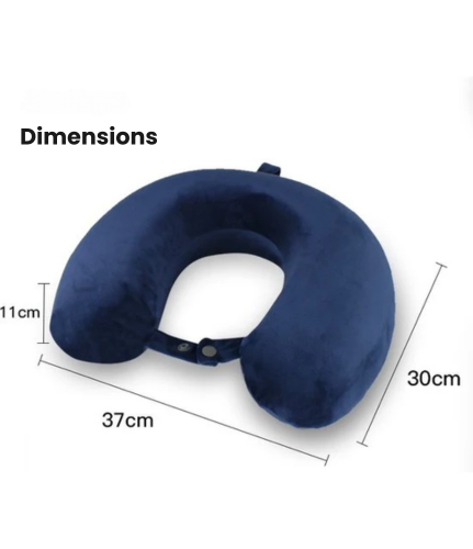 Oreiller de cou - EverNeeds - voyage/repos - Forme en U - Bleu