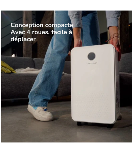 Déshumidificateur Bloomfold - 16L par jour - Fonction Lavage-Séchage incluse - Convient pour le salon, la chambre, le sous-sol et la salle de bain - Déshumidificateur - Blanc