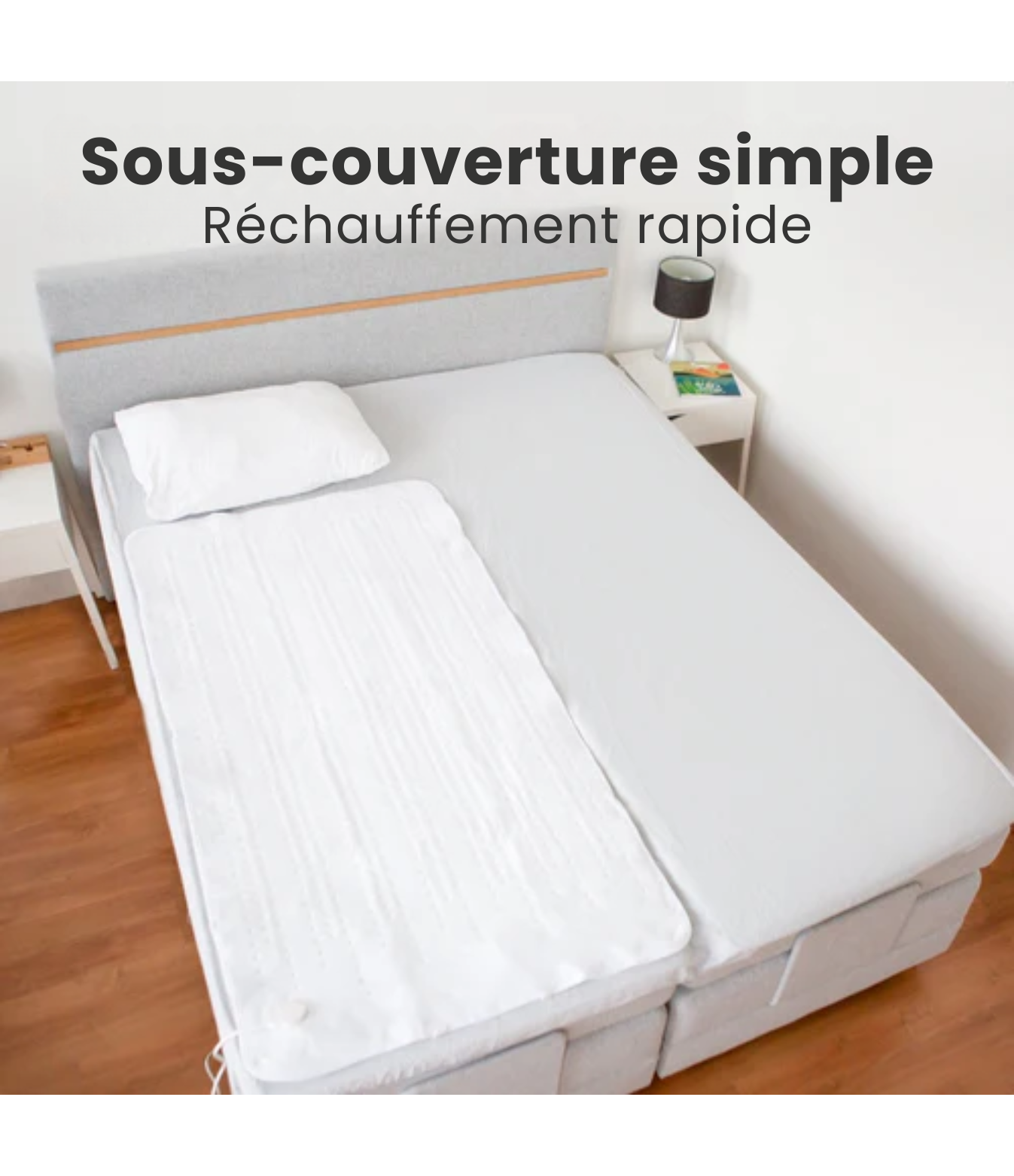 Couverture chauffante électrique - Auronic - 1 personne - 150x80cm - Blanc