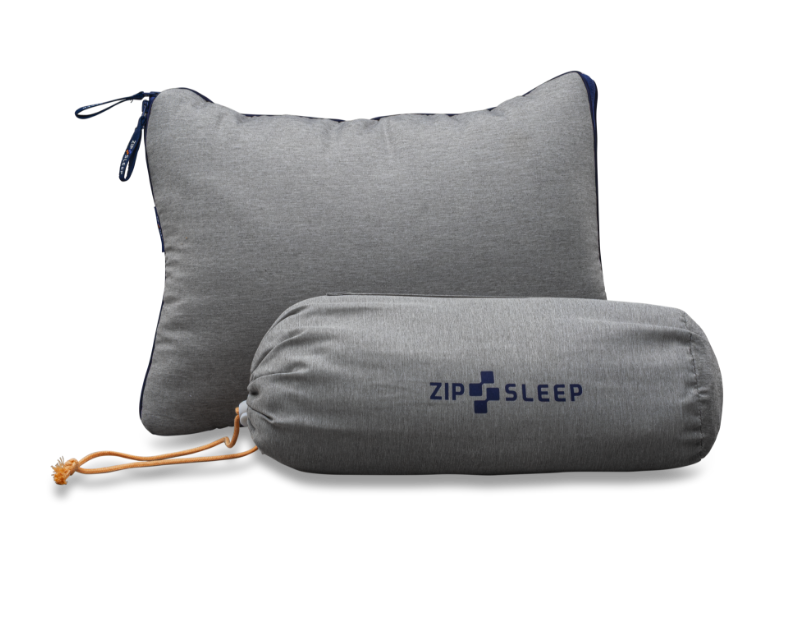 Oreiller de voyage Zipsleep - Gris