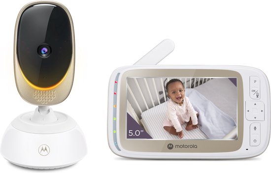 Motorola Nursery Baby Monitor avec caméra - Baby Monitor VM85 Connect - Caméra bébé avec écran couleur - Contrôle avec Motorola Nursery App - Fonction Talk-back et veilleuse incluses