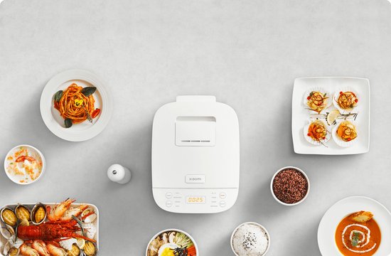 Cuiseur à riz multifonction Xiaomi 4 L | Cuiseur à riz | 10 fonctions de cuisson | Fonction de cuisson rapide en 30 min | Minuterie 24 heures | Maintien au chaud pendant 12 heures | Cuiseur à œufs