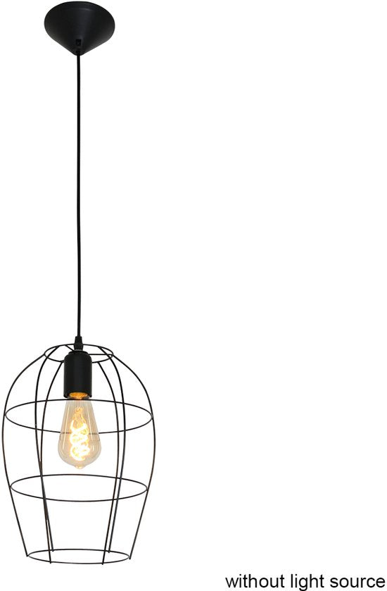 Suspension Minimalics 2705ZW – Noire, réglable de 35 cm à 185 cm, design scandinave, avec douille E27, de la marque Mexlite, fabriquée en métal, en plastique et avec des composants électroniques