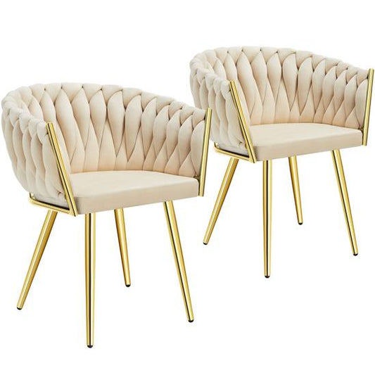tectake Chaise de salle à manger Astano - Velours - Noir