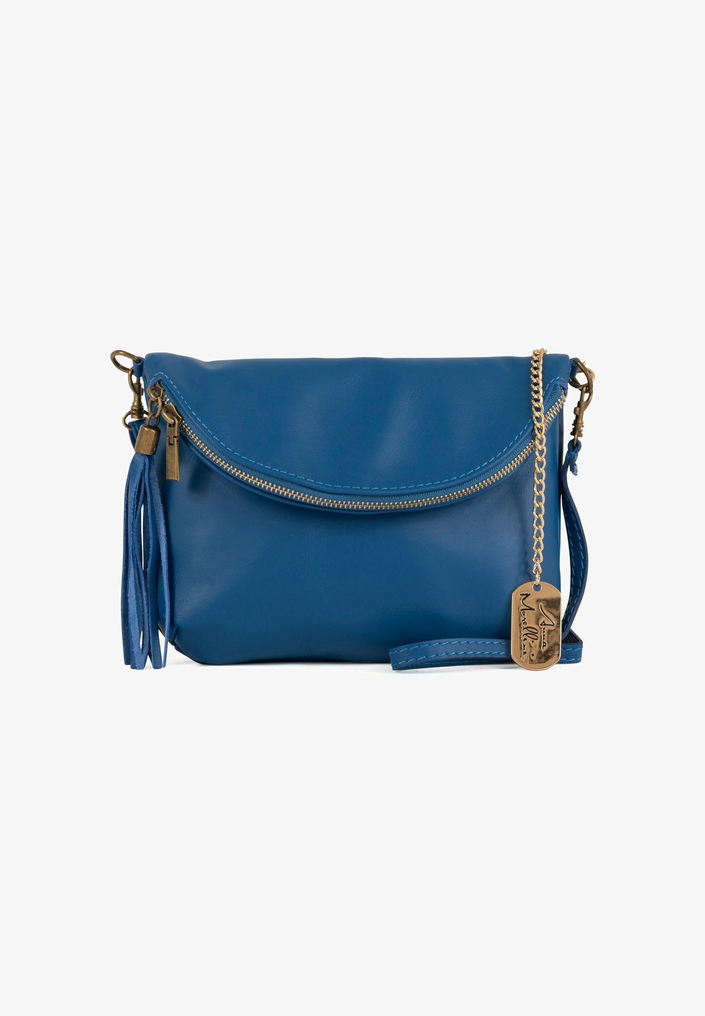 Anna Morellini - ALICE Shoulder Bag (Blue Denim, 30 × 22 × 10 cm)