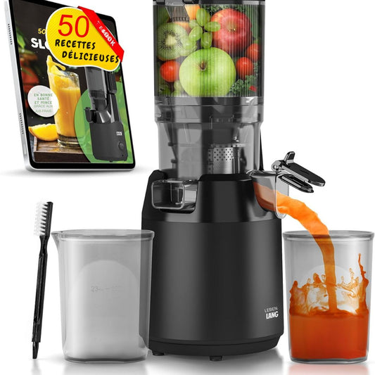Extracteur de jus Lebenlang - 2 gobelets inclus - 250 W - sans BPA - 20 x 44 cm - noir mat