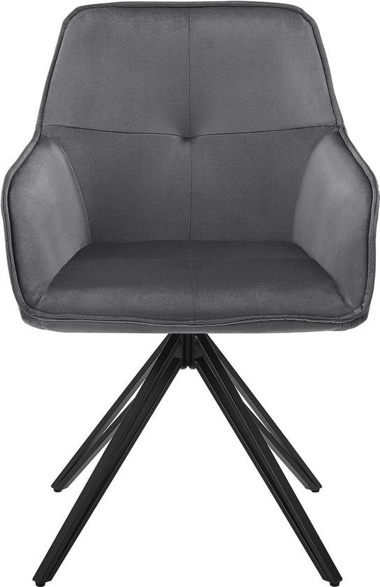 Chaise pivotante de salle à manger Clyde - Gris foncé
