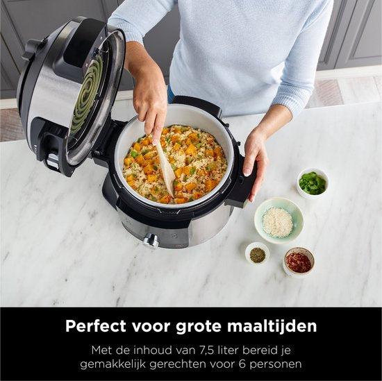 Multicuiseur Ninja Foodi OL650EU - 12 fonctions de cuisson - 7,5 litres - Comprend les fonctions friteuse à air chaud, cuisson sous pression, cuisson à la vapeur et grill