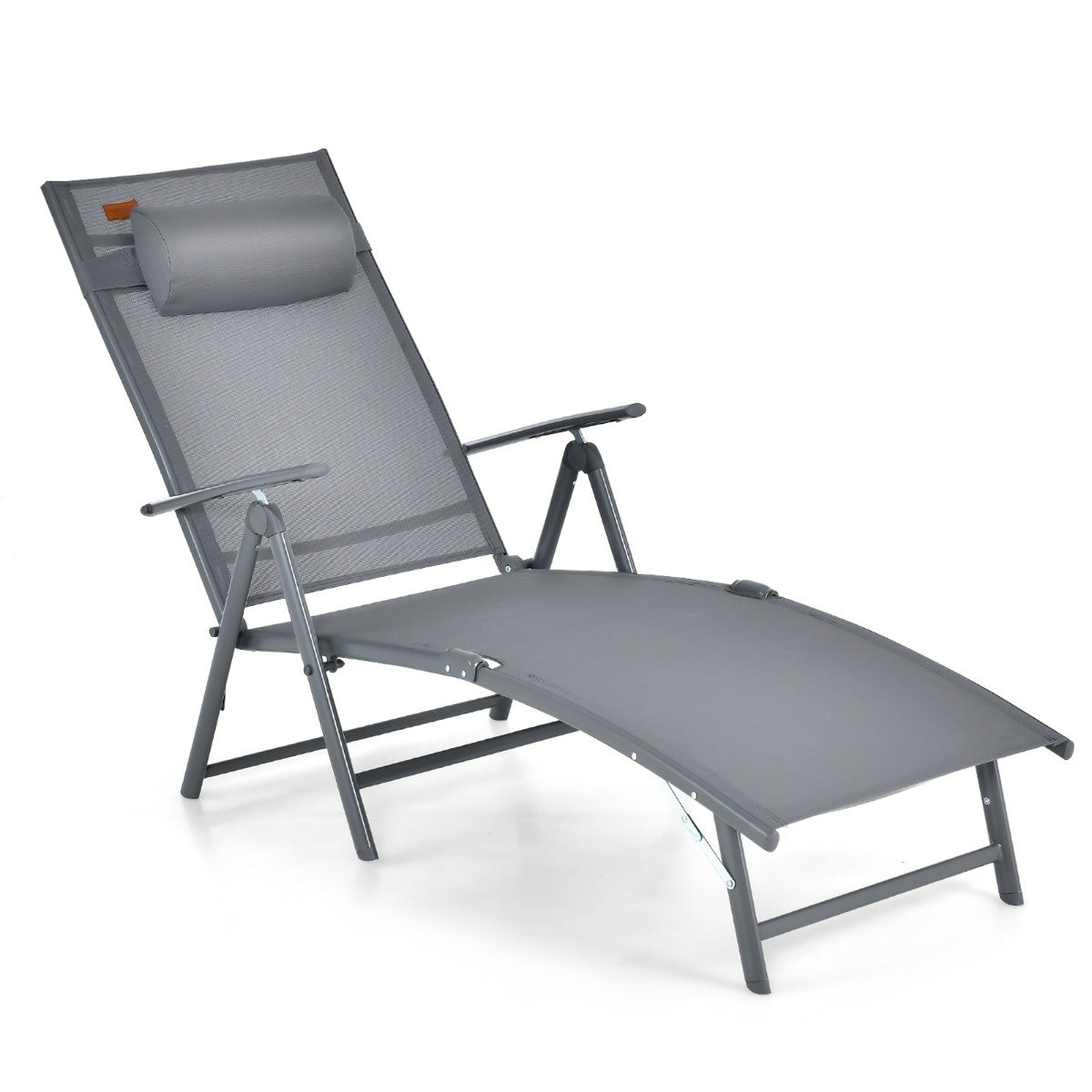 Coast Bain de soleil Bain de jardin avec appui-tête 7 dossiers réglables gris