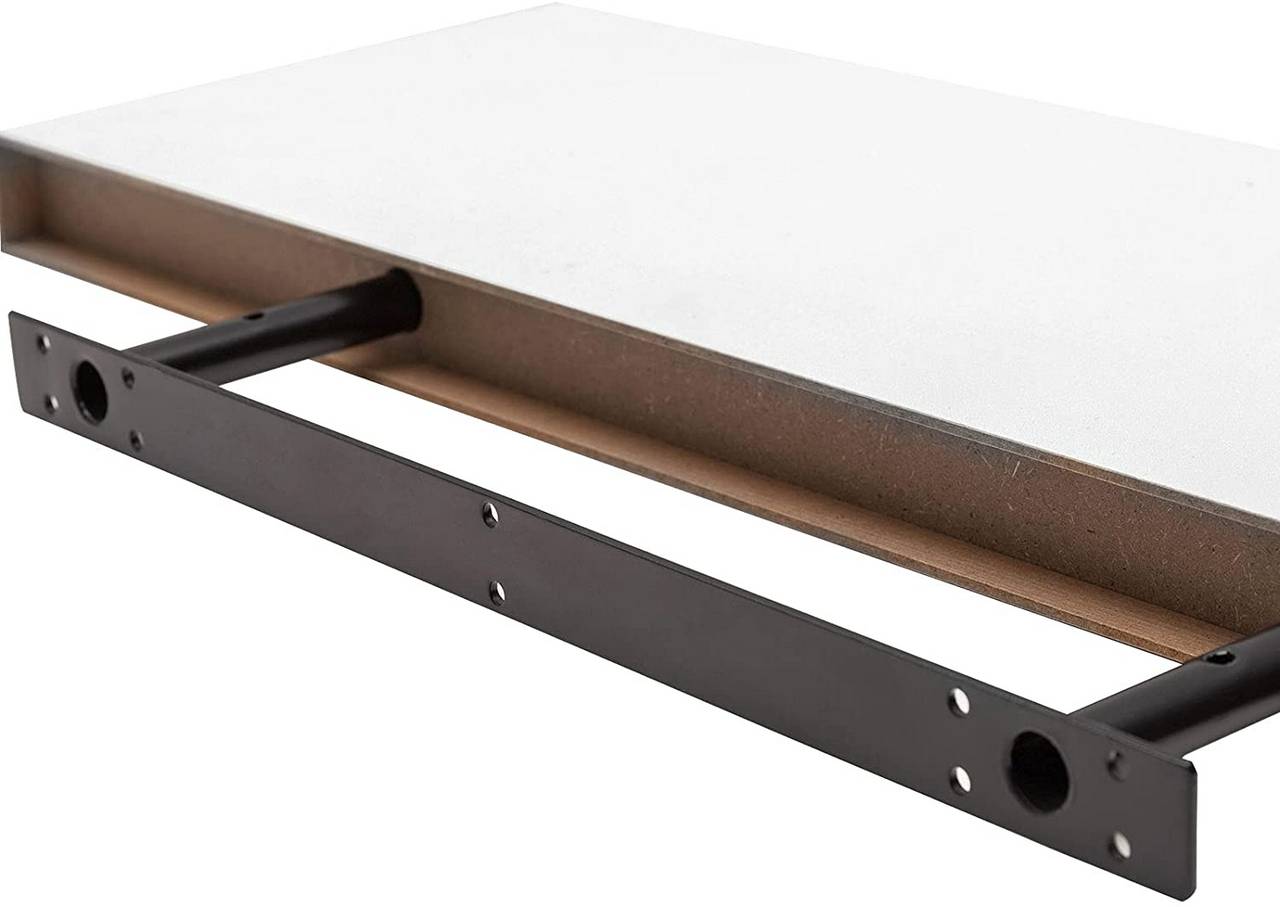 Woltu Wall Shelf Floating MDF White - Bibliothèque et étagère pour CD/DVD - 40 x 22.9 x 3.8 cm