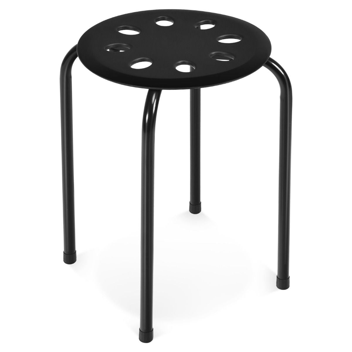 Tabouret empilable Lot de 6 tabourets en métal empilables Tabouret de salle à manger Tabouret pour le bureau à domicile Salle de classe 44,5 cm Hauteur de l'assise 30 x 30 x 44,5 cm