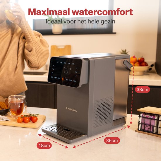 AoraKitchen Distributeur d'eau chaude - 4.5L - Robinet d'eau chaude - Touch - Distributeur d'eau - Bouilloire instantanée