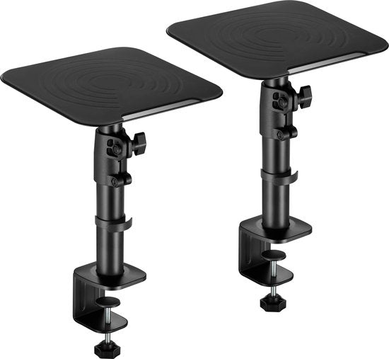 Support de haut-parleur bureau - support pour boîtes - haut-parleurs bureau en hauteur - support de haut-parleur - set de 2 pièces