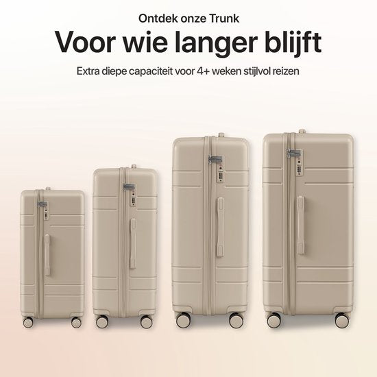 SKYCASES – Valise de voyage moyenne – Classic Heritage – Légère – Serrure TSA – 66 x 45 x 26 cm – 63 L – Valise à roulettes M – Roulettes silencieuses – Beige