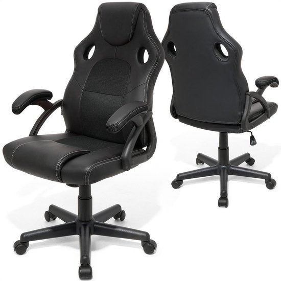 Chaise de jeu - LifeGoods - Réglable - Cuir synthétique - Noir