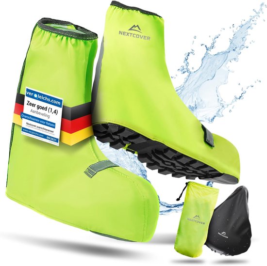 Nextcover® Couvre-chaussures imperméables | Chaussures de pluie 100% imperméables pour vélo | Couvre-chaussures réfléchissant réutilisable| Couvre-chaussures imperméables | Couvre-chaussures | Protection des chaussures | Couvre-chaussures de cyclisme