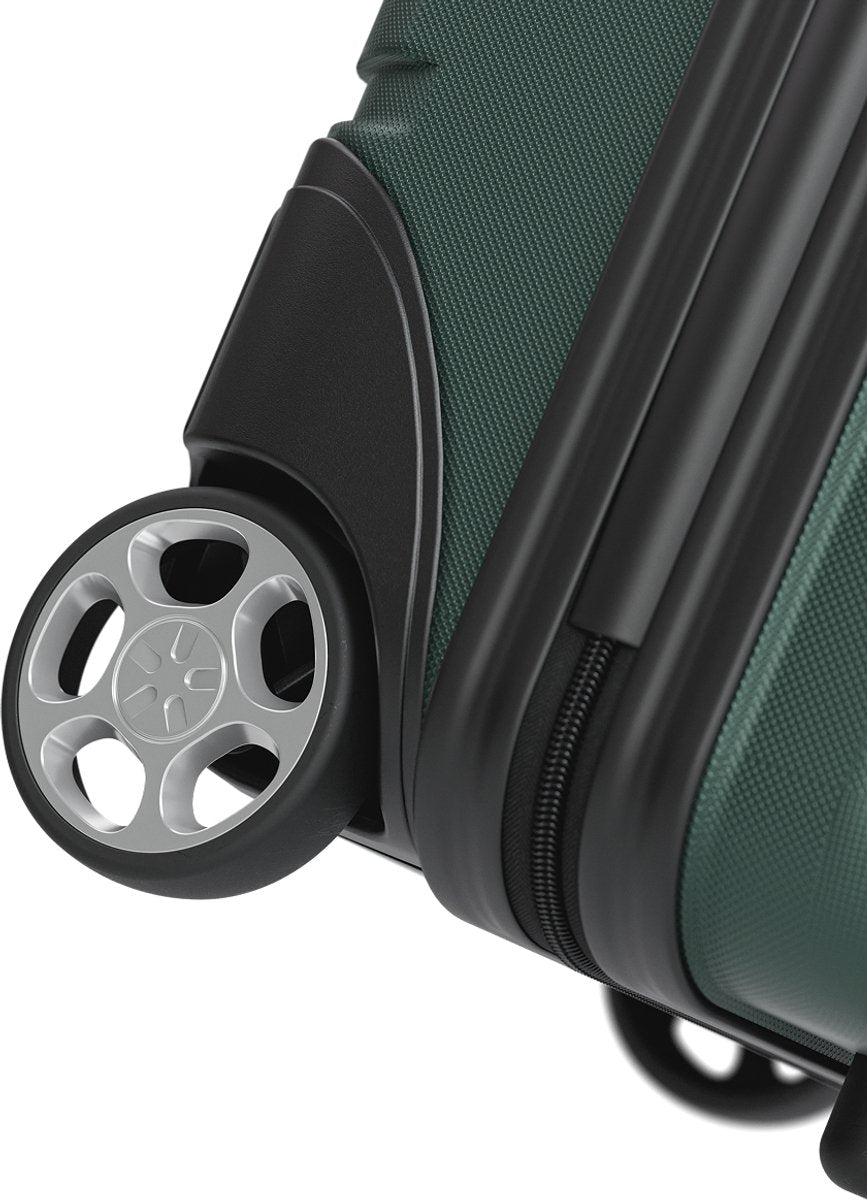 Valise cabine TRVLMORE à glisser sous le siège – 40 x 30 x 20 cm – 24 L – Serrure TSA – 2 roues – Vert foncé