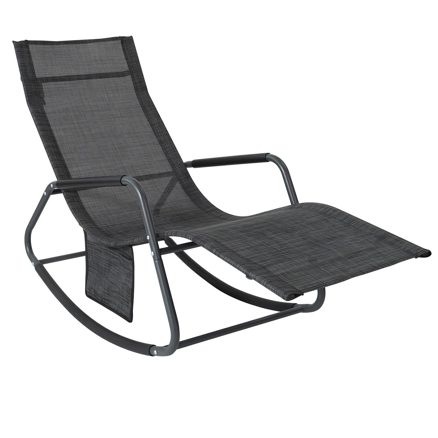 Fauteuil à Bascule SoBuy, OGS47-MS, 143 x 57 x 85 cm, Noir