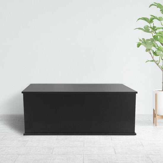 Coffre de rangement - coffre à jouets - coffre à couvertures - largeur 100 cm - noir