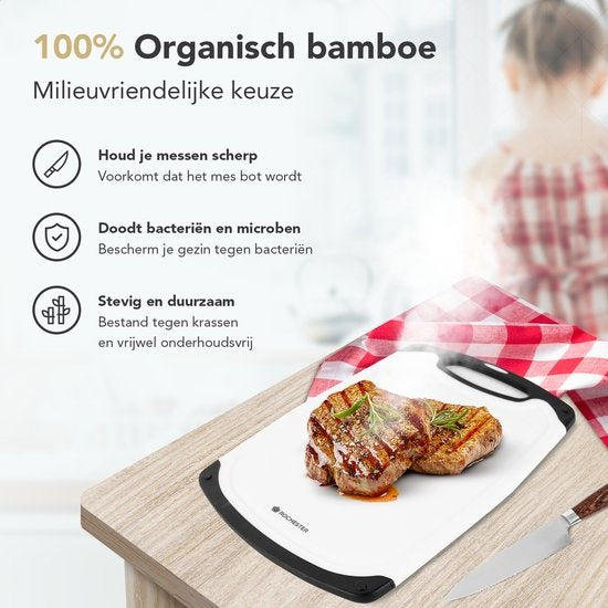 Set de planches à découper Rochester en plastique - 3 pièces - Poignées antidérapantes - Design luxueux - Lavable au lave-vaisselle - Durable