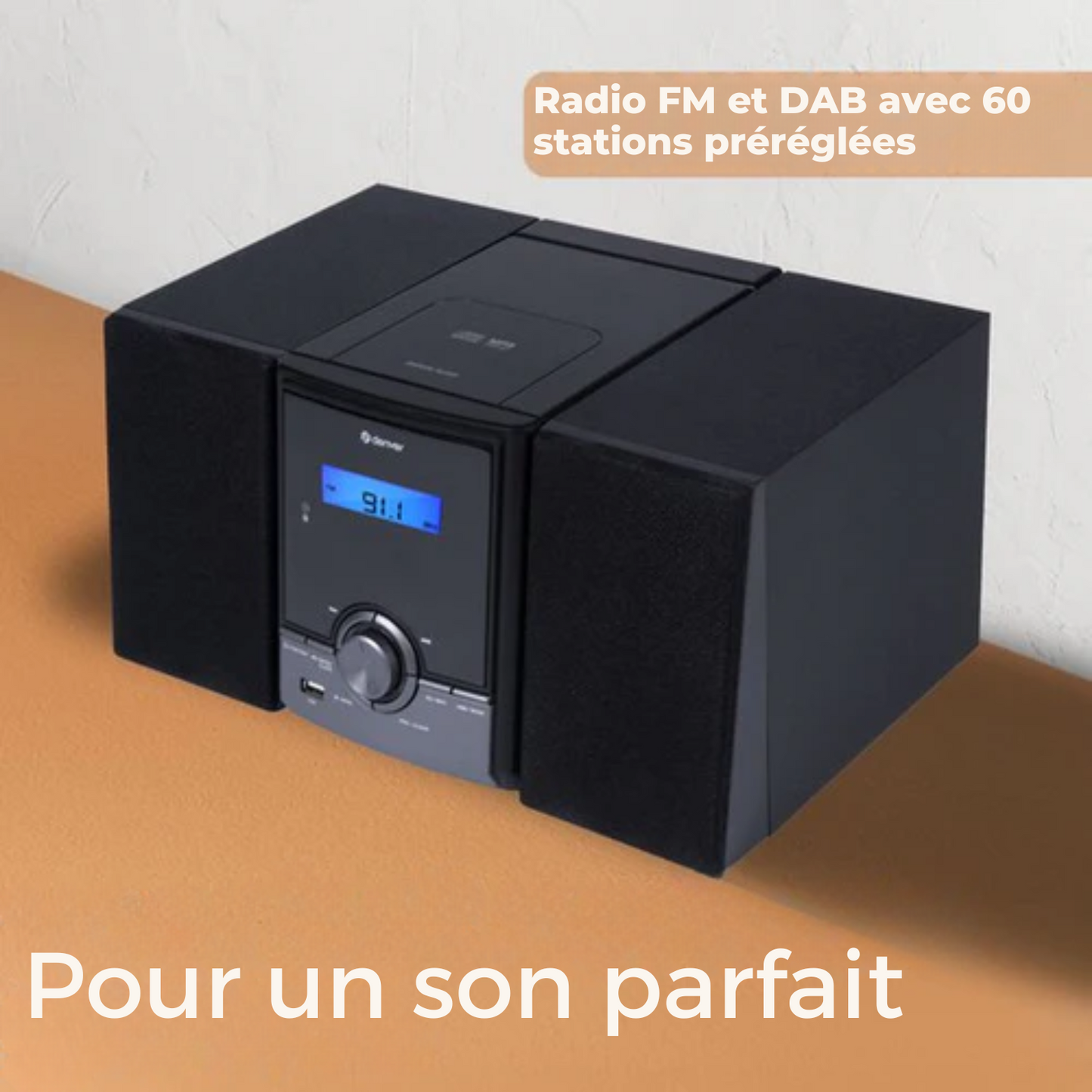 Radio Lecteur CD - Denver - Bluetooth - 60 présélections - DAB /FM / AUX - MDA285