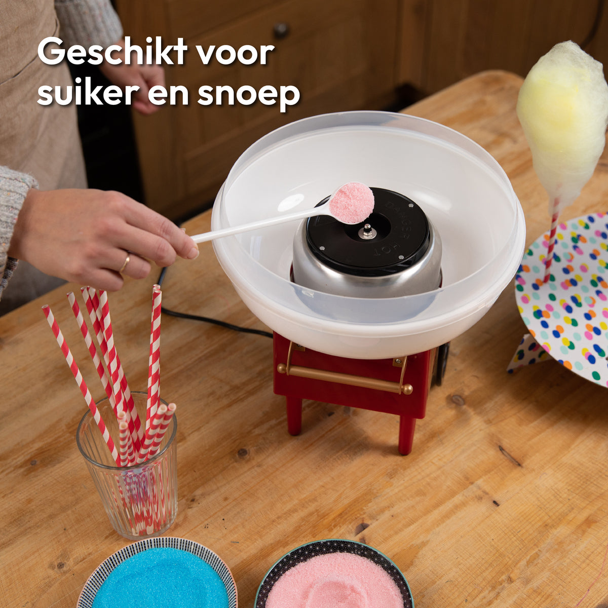 Gadgy Suikerspinmachine - Suikerspin Machine incl. maatlepel - Suikerspinmakers - Kinderfeestje - Suikerspinmachines