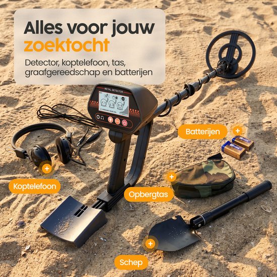 Détecteur de métaux Infinity Goods Pro - Adultes et enfants - Kit complet - Bobine de recherche étanche - Réglable - Professionnel