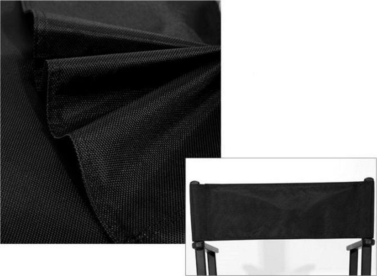 VDD Chaise de directeur Maquillage - Chaise de coiffeur - Pliable - Noir