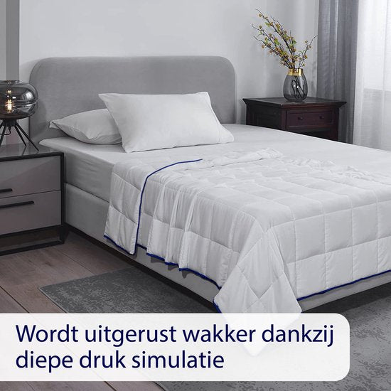 Couverture double lestée Kalm 13 KG - 200 x 220 CM - 7 couches - Couverture lestée - Couverture lourde