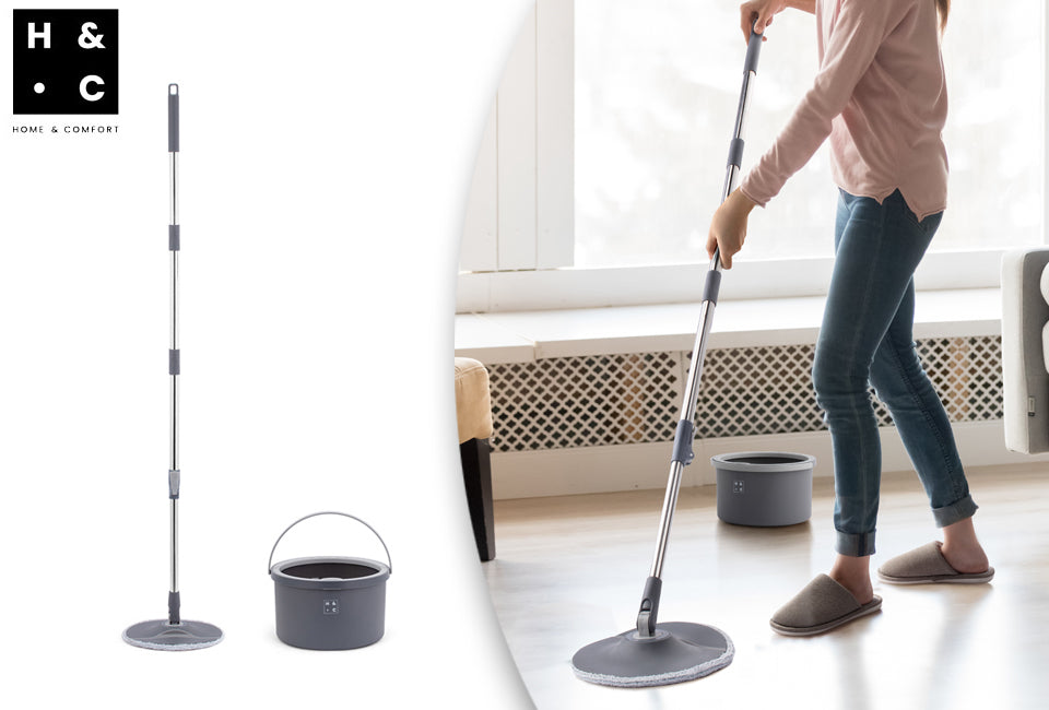 Home & Comfort Système de balayage Spin mop pour un nettoyage sans effort