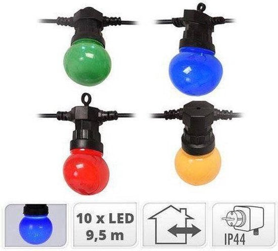 Lumières de fête 10 ampoules LED colorées - 8 fonctions lumineuses