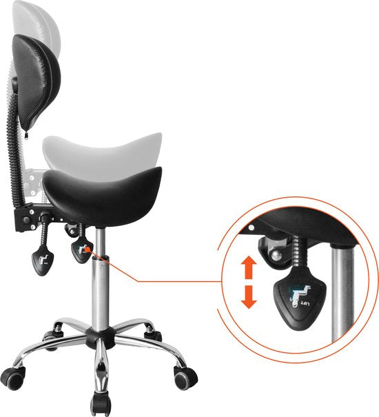 Tabouret réglable - VDD - tabouret de barbier - dossier inclinable