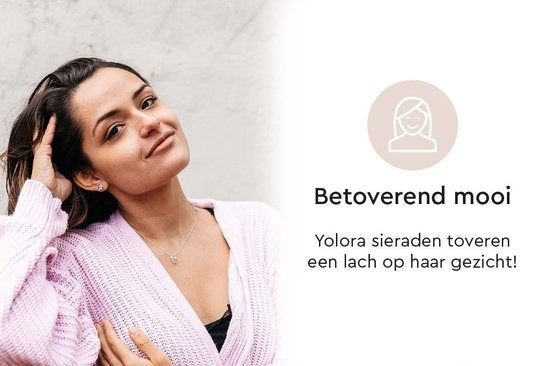Yolora Boucles d'oreilles pour dames avec cristaux ronds Kalpa Camaka - couleur argent - plaqué or blanc 18K - Cadeau de fête des mères