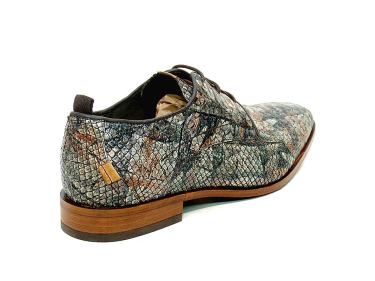 Rehab GREG PIECES Chaussures à lacets pour hommes marron/vert - Taille 46 - Semelle amovible