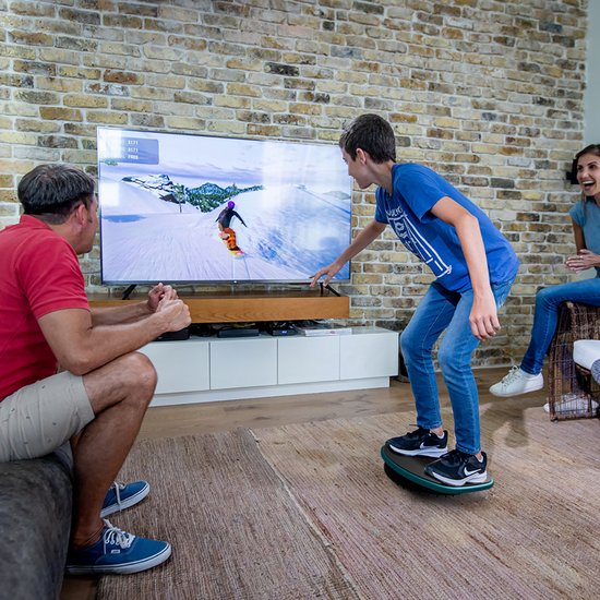 GoBalance Sport - Balance Board - Planche d'équilibre électrique - Appareil d'entraînement à l'équilibre - Coussin d'équilibre avec jeux inclus - Coussin d'équilibre - Application incluse