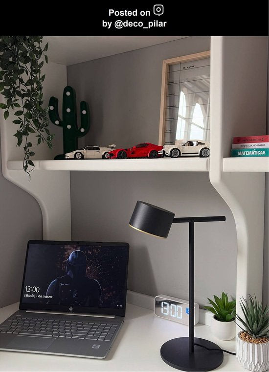 Lucide GIAN - Lampe de table - LED à intensité variable - 1x9 W 2700 K - Noir