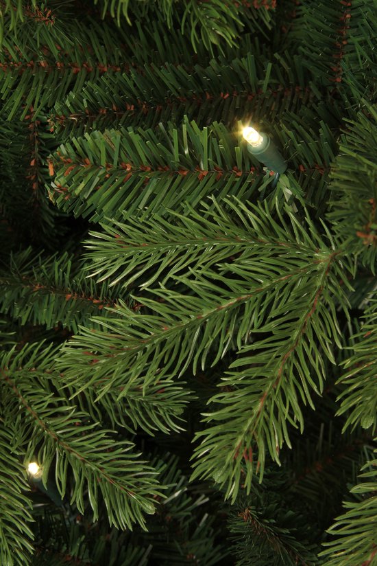 Black Box Trees Brampton Artificial Christmas Tree Slim with LED Lights - H215 x Ø125 cm - Vert